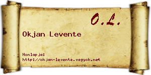 Okjan Levente névjegykártya