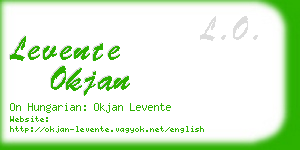 levente okjan business card